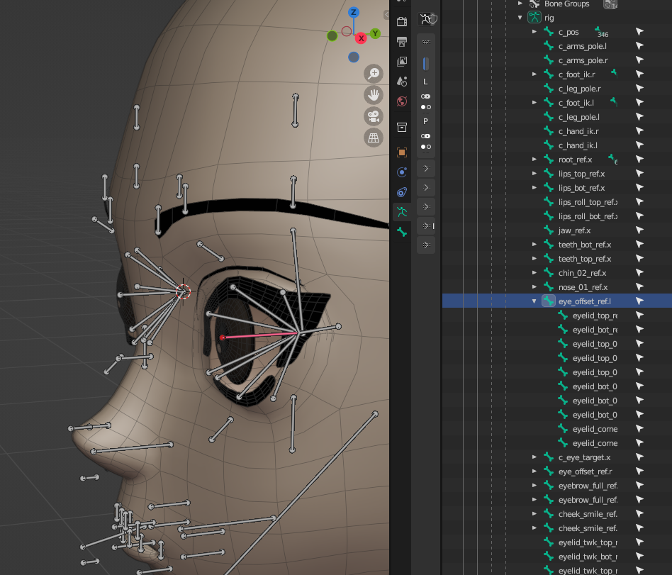 Blender Auto-Rig Pro (ARP)插件 Get Selected Objects 操作截圖