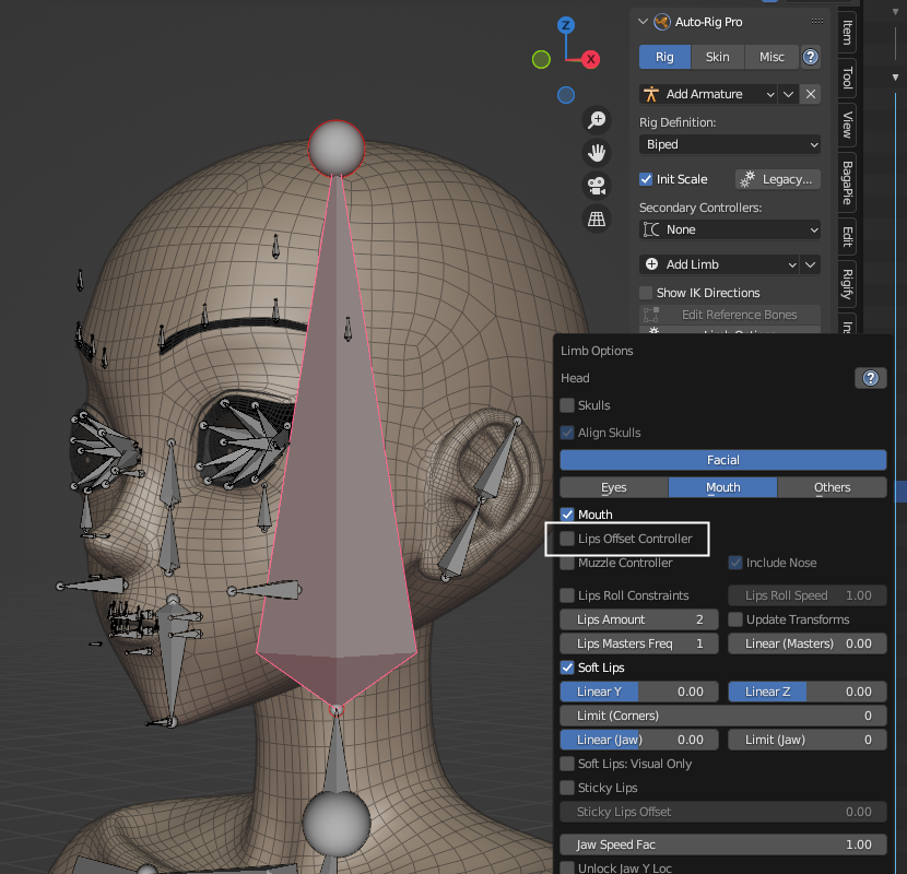 Blender Auto-Rig Pro (ARP)插件 Get Selected Objects 操作截圖