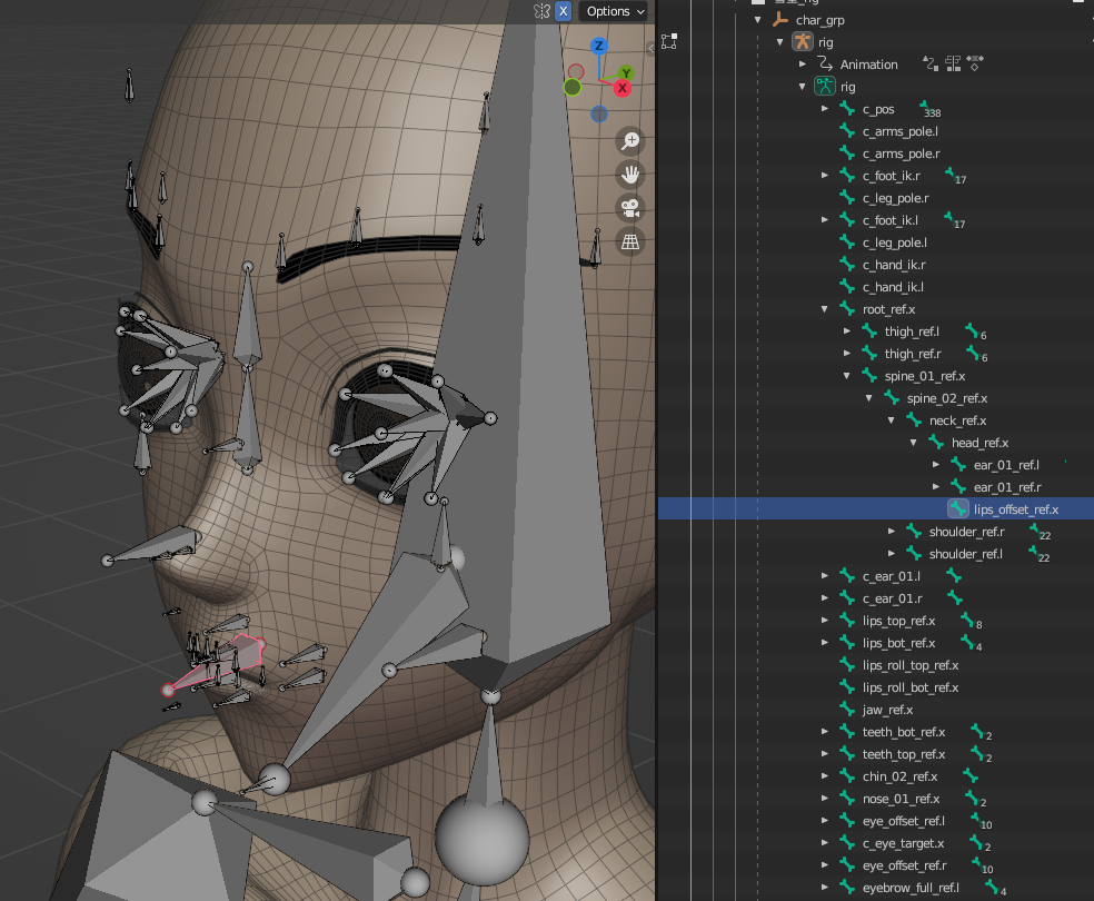 Blender Auto-Rig Pro (ARP)插件 Get Selected Objects 操作截圖