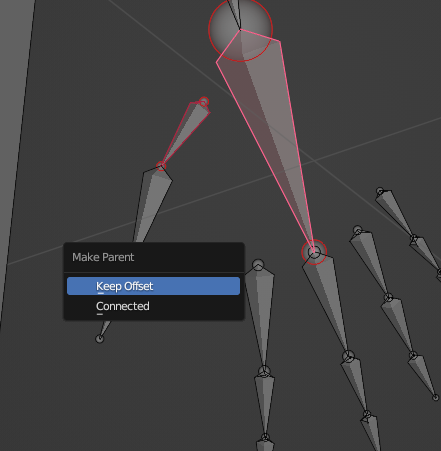 骨骼父子集：Keep Offset圖例