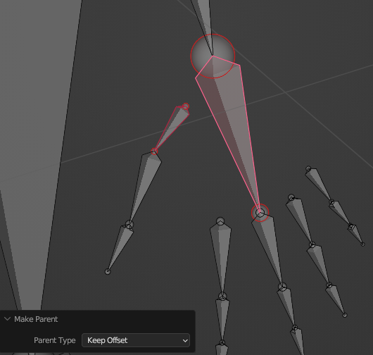 骨骼父子集:Keep Offset圖例